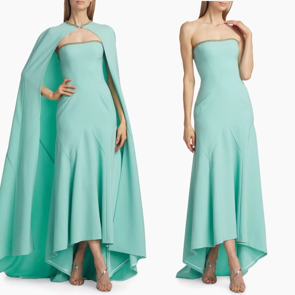 NWT Atelier Prabal Gurung Charlotte Beaded-Trim High-Low Dress Size 2 $4990